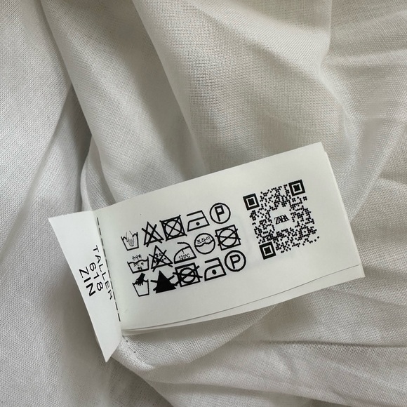 NWT ZARA LINEN BLEND DRESS ZW COLLECTION - Ecru - Picture 16 of 16